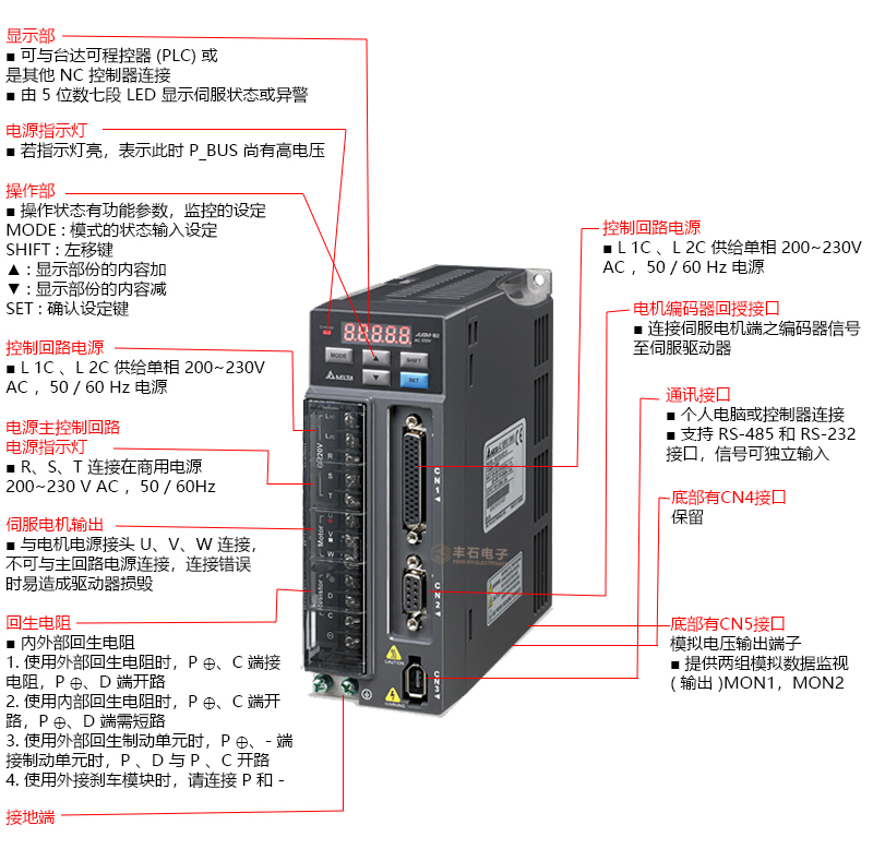 750W臺達伺服驅動器ASD-B2-0721-B